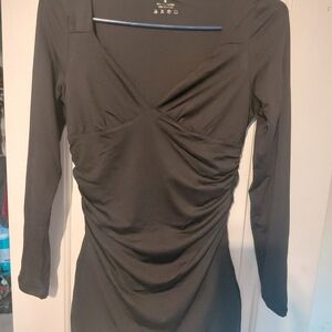 Elegant Black Ruched Mini Dress